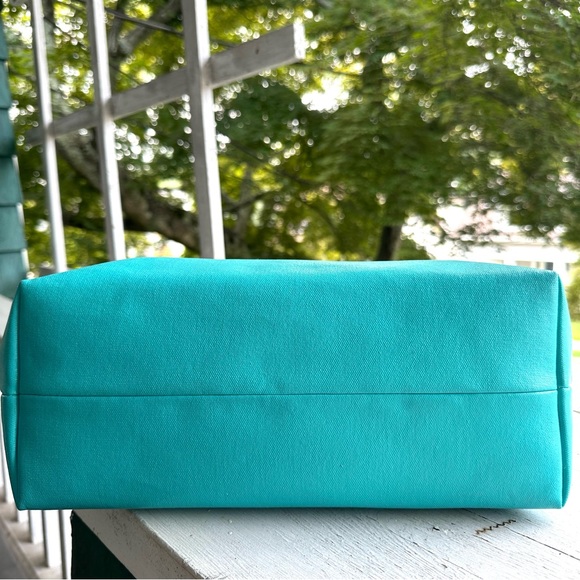 kate spade Large Bon Shopper Colorblock Basin Tote Coated Canvas Leather Straps - Picture 7 of 10